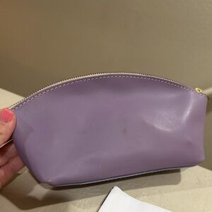 Portland leather goods lavender eclipse makeup bag